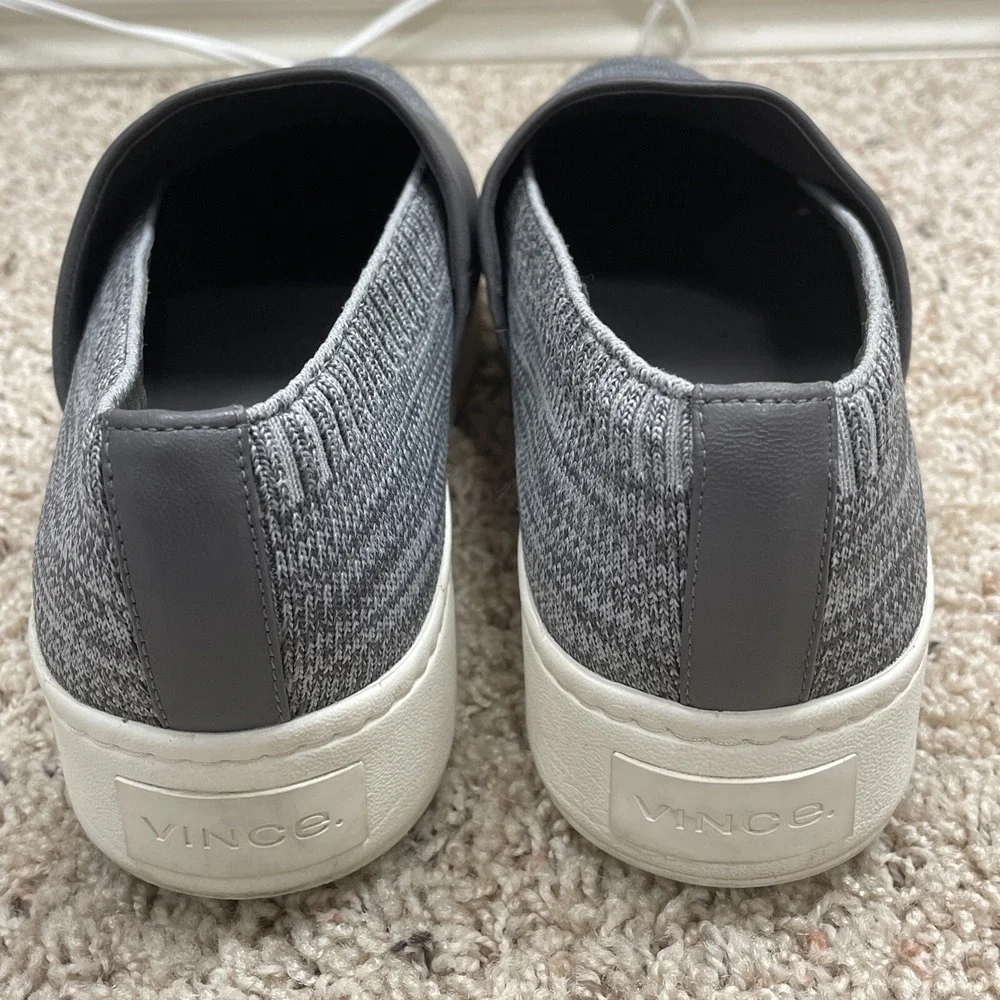Vince Ward Chunky Platform Knit Shoes Womens 9.5 Gray‎ Slip On Casual Sneaker
